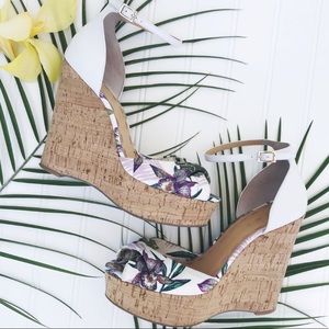 Nine West Floral Wedges